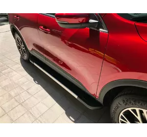 Бокові пороги RedLine V1 (2 шт., Алюміній) для Ford Puma 2019-2024 рр