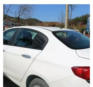 Накладки на задні вікна EuroCap (2 шт, ABS) для Fiat Tipo 2016-2024 рр Накладки на задні вікна EuroCap (2 шт, ABS) для Fiat Tipo 2016-2024 рр