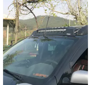 Козирок вітрового скла V3 (LED) для Mitsubishi Pajero Sport 2015-2024 рр
