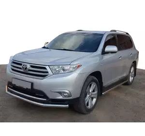 Передній захист ST014 (нерж.) d60/42 для Toyota Highlander 2008-2013 рр Передній захист ST014 (нерж.) d60/42 для Toyota Highlander 2008-2013 рр