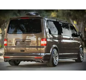 Накладка на задній бампер Sport 2 (під фарбування) для Volkswagen T5 Multivan 2003-2010 рр Накладка на задній бампер Sport 2 (під фарбування) для Volkswagen T5 Multivan 2003-2010 рр