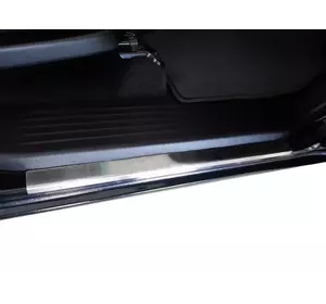 Накладки на пороги Carmos (4 шт, нерж.) для Toyota Hilux 2006-2015 рр Накладки на пороги Carmos (4 шт, нерж.) для Toyota Hilux 2006-2015 рр