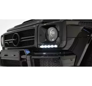 Накладки на фари з LED (6 діодів, комплект) для Mercedes G сlass W463 1990-2018рр Накладки на фари з LED (6 діодів, комплект) для Mercedes G сlass W463 1990-2018рр