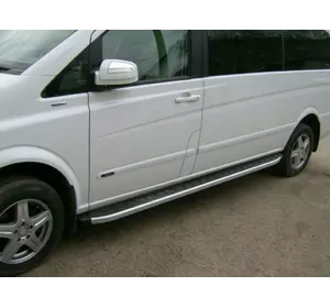 Бокові пороги Альянс (2 шт., алюм) Довга база для Mercedes Viano 2004-2015 рр Бокові пороги Альянс (2 шт., алюм) Довга база для Mercedes Viano 2004-2015 рр