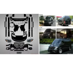Комплект рестайлінгу в W907 для Mercedes Sprinter W906 2006-2018 рр Комплект рестайлінгу в W907 для Mercedes Sprinter W906 2006-2018 рр