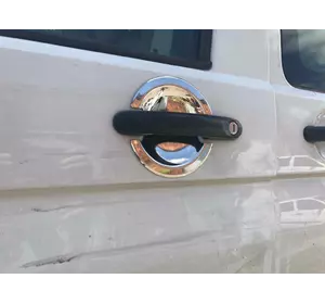 Накладки під ручки (нерж) OmsaLine - Італійська нержавійка, 3 шт для Volkswagen T5 Multivan 2003-2010 рр Накладки під ручки (нерж) OmsaLine - Італійська нержавійка, 3 шт для Volkswagen T5 Multivan 2003-2010 рр