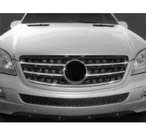 Накладка на решітку (5 шт., нерж.) Carmos - Турецька сталь для Mercedes ML W164 Накладка на решітку (5 шт., нерж.) Carmos - Турецька сталь для Mercedes ML W164