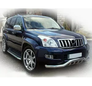 Передня дуга ST011 (нерж.) для Toyota Land Cruiser Prado 120 Передня дуга ST011 (нерж.) для Toyota Land Cruiser Prado 120