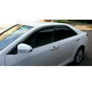 Вітровики з хром молдингом SD (4 шт, HIC) для Toyota Avensis 2009-2018 рр Вітровики з хром молдингом SD (4 шт, HIC) для Toyota Avensis 2009-2018 рр