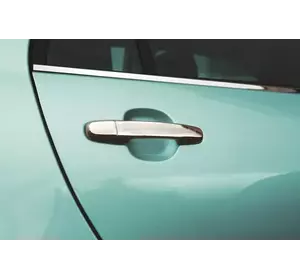 Накладки на ручки (4 шт, нерж) Без кнопки, Carmos - турецька сталь для Toyota Auris 2007-2012 рр Накладки на ручки (4 шт, нерж) Без кнопки, Carmos - турецька сталь для Toyota Auris 2007-2012 рр