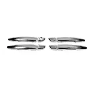 Накладки на ручки Carmos (4 шт, нерж) для Peugeot Partner/Rifter 2019-2024 рр