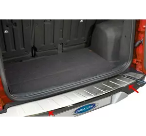 Накладка на задній бампер (2013-2017, нерж) для Ford Ecosport Накладка на задній бампер (2013-2017, нерж) для Ford Ecosport