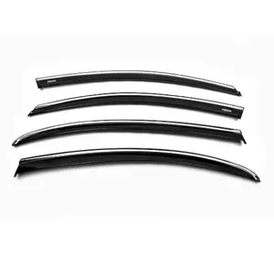 Вітровики з хромом (4 шт, Niken) для Fiat Tipo 2016-2024 рр Вітровики з хромом (4 шт, Niken) для Fiat Tipo 2016-2024 рр
