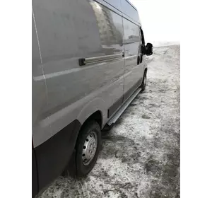 Бокові пороги Allmond Grey (2 шт., алюм.) Довга база для Fiat Ducato 2006-2024 та рр Бокові пороги Allmond Grey (2 шт., алюм.) Довга база для Fiat Ducato 2006-2024 та рр