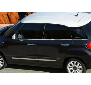 Молдинг скла (6 шт, нерж.) Carmos - Турецька сталь для Fiat 500/500L Молдинг скла (6 шт, нерж.) Carmos - Турецька сталь для Fiat 500/500L