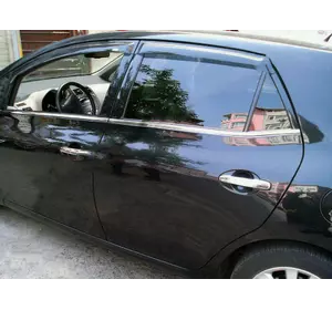 Молдинг скла (4 шт, нерж) OmsaLine - Італійська нержавійка для Toyota Auris 2007-2012 рр Молдинг скла (4 шт, нерж) OmsaLine - Італійська нержавійка для Toyota Auris 2007-2012 рр