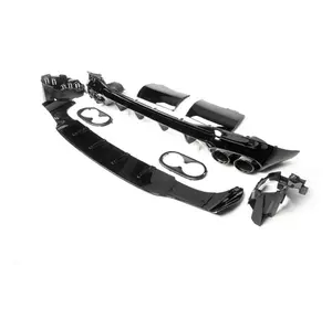 Задній дифузор з насадками CLA45 (для AMG Line) для Mercedes CLA C118 2019-2024 рр Задній дифузор з насадками CLA45 (для AMG Line) для Mercedes CLA C118 2019-2024 рр