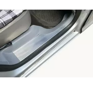 Накладки на внутрішні пороги (без напису, сталь) 3 штуки для Volkswagen Caddy 2004-2010 рр Накладки на внутрішні пороги (без напису, сталь) 3 штуки для Volkswagen Caddy 2004-2010 рр