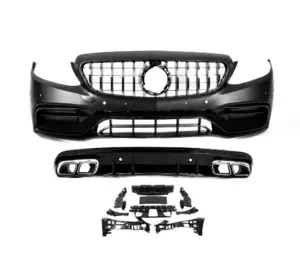 Комплект обвісів з дифузором V2 (дизайн C63 AMG) для Mercedes C-сlass W205 2014-2021рр Комплект обвісів з дифузором V2 (дизайн C63 AMG) для Mercedes C-сlass W205 2014-2021рр