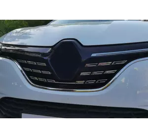 Накладки на решітку радіатора 2021-2024 (5 шт, нерж) OmsaLine - Італійська нержавійка для Renault Megane IV рр