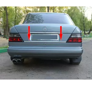 Накладка на край багажника (нерж) для Mercedes E-сlass W124 1984-1997 рр Накладка на край багажника (нерж) для Mercedes E-сlass W124 1984-1997 рр