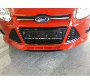 Накладка на передній бампер 2011-2014 (під фарбування) для Ford Focus III рр