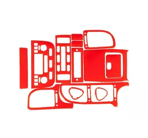 Накладки на панель (червоний колір) для Peugeot 406