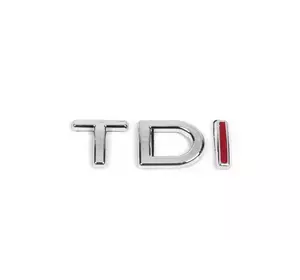 Напис TDI (під оригінал) TD - хром, I - червона для Volkswagen Jetta 2006-2011 рр