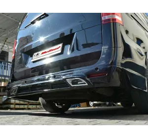 Накладка на задній бампер V2 (під фарбування) для Mercedes Vito / V-class W447 2014-2024 рр Накладка на задній бампер V2 (під фарбування) для Mercedes Vito / V-class W447 2014-2024 рр