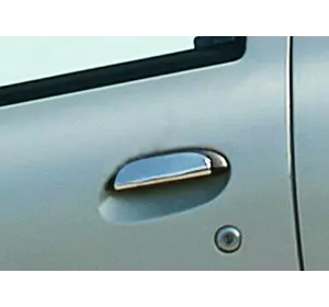 Накладки на ручки (4 шт, нерж) 4 шт, Carmos - Турецька сталь для Renault Megane I 1996-2004 рр Накладки на ручки (4 шт, нерж) 4 шт, Carmos - Турецька сталь для Renault Megane I 1996-2004 рр