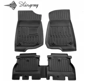 Килимки Stingray 3D (5D, 5 шт, поліуретан) для Jeep Wrangler 2018-2024 рр