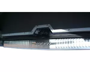 Накладка на задній бампер (Omsa, нерж) Матовий для Mercedes Vito W638 1996-2003 років Накладка на задній бампер (Omsa, нерж) Матовий для Mercedes Vito W638 1996-2003 років