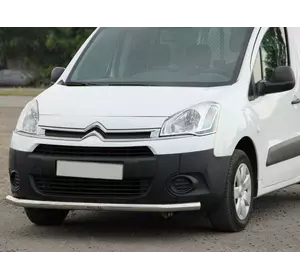 Передній захист ST008 (нерж.) 51 мм для Citroen Berlingo 2008-2018 рр Передній захист ST008 (нерж.) 51 мм для Citroen Berlingo 2008-2018 рр