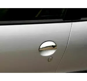 Накладки на ручки (4 шт, нерж) для Toyota Aygo 2007-2014 рр Накладки на ручки (4 шт, нерж) для Toyota Aygo 2007-2014 рр