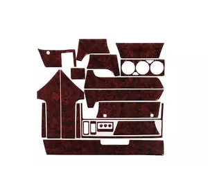 Накладки на панель Темне дерево для BMW 5 серія E-34 1988-1995 рр Накладки на панель Темне дерево для BMW 5 серія E-34 1988-1995 рр