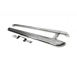 Бокові пороги Premium (2 шт., нерж.) Ø42 для Toyota Tundra 2000-2006 рр Бокові пороги Premium (2 шт., нерж.) Ø42 для Toyota Tundra 2000-2006 рр