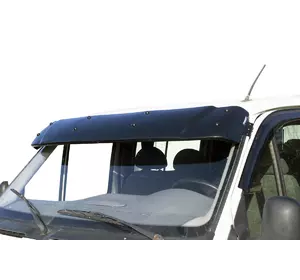 Козирьок на лобове скло (чорний глянець, 5мм) для Ford Transit 1991-2000 рр