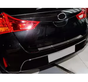 Накладка на задній бампер Натаніко (HB, нерж) для Toyota Auris 2012-2018 рр Накладка на задній бампер Натаніко (HB, нерж) для Toyota Auris 2012-2018 рр