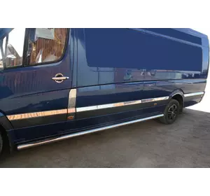 Молдинги на двері (нерж.) Середня база. Carmos - Турецька сталь для Mercedes Sprinter W906 2006-2018 рр Молдинги на двері (нерж.) Середня база. Carmos - Турецька сталь для Mercedes Sprinter W906 2006-2018 рр
