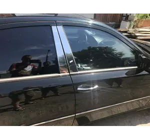 Молдинги дверних стійок (6 шт, нерж) для Mercedes E-сlass W211 2002-2009 рр Молдинги дверних стійок (6 шт, нерж) для Mercedes E-сlass W211 2002-2009 рр