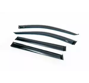 Вітровики з хром молдингом (4 шт, HIC) для Jeep Cherokee KL 2013-2024 рр Вітровики з хром молдингом (4 шт, HIC) для Jeep Cherokee KL 2013-2024 рр