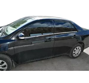 Зовнішня окантовка вікон (4 шт, нерж) Carmos - Турецька сталь для Toyota Corolla 2007-2013 років Зовнішня окантовка вікон (4 шт, нерж) Carmos - Турецька сталь для Toyota Corolla 2007-2013 років