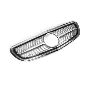 Передня решітка Diamond широкий кант (2016-2019) З місцем під камеру для Mercedes E-сlass W213 2016 -2024 рр Передня решітка Diamond широкий кант (2016-2019) З місцем під камеру для Mercedes E-сlass W213 2016 -2024 рр