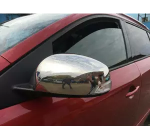 Накладки на дзеркала (2 шт., нерж.) OmsaLine - Італійська нержавійка для Renault Megane III 2009-2016 рр Накладки на дзеркала (2 шт., нерж.) OmsaLine - Італійська нержавійка для Renault Megane III 2009-2016 рр