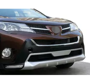 Накладка на передній бампер (2013-2015) для Toyota Rav 4 рр Накладка на передній бампер (2013-2015) для Toyota Rav 4 рр