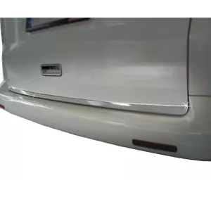 Кромка багажника (нерж.) Carmos, Двері ляда - вгору відкривається для Volkswagen T5 2010-2015 рр Кромка багажника (нерж.) Carmos, Двері ляда - вгору відкривається для Volkswagen T5 2010-2015 рр