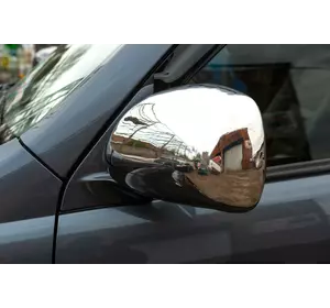 Накладки на дзеркала (2 шт., нерж) Carmos - Турецька сталь для Toyota Land Cruiser Prado 120 Накладки на дзеркала (2 шт., нерж) Carmos - Турецька сталь для Toyota Land Cruiser Prado 120