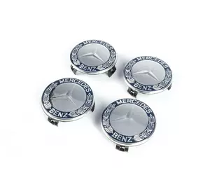 Ковпачки на диски 71/75 мм без кільця (4 шт, сині V1) для Тюнінг Mercedes Ковпачки на диски 71/75 мм без кільця (4 шт, сині V1) для Тюнінг Mercedes