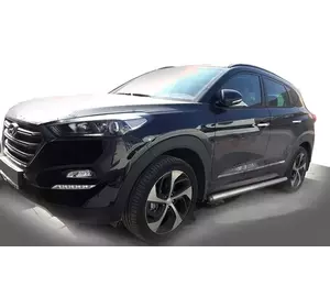 Бічні труби (2 шт., нерж) для Hyundai Tucson TL 2016-2021рр Бічні труби (2 шт., нерж) для Hyundai Tucson TL 2016-2021рр