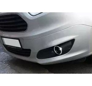 Накладки на противотуманки (2014-2018, 2 шт, нерж) Carmos - Турецька сталь для Ford Courier рр Накладки на противотуманки (2014-2018, 2 шт, нерж) Carmos - Турецька сталь для Ford Courier рр
